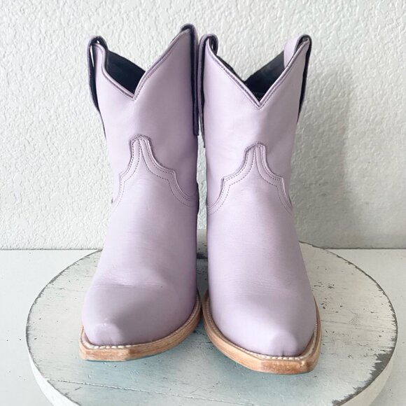 Lane EMMA JANE Womens Cowboy Bootie 9 Purple Western Cowgirl Short Ankle Boots - Picture 5 of 11